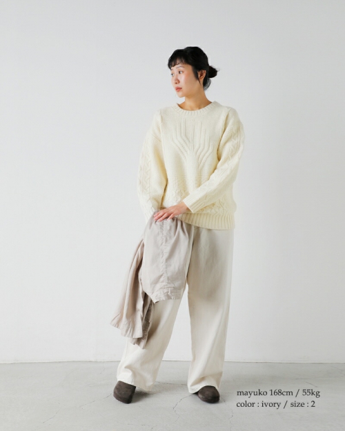 CLOLI クロリ ウール アラン ケーブル セーター “ARAN CABLE SWEATER