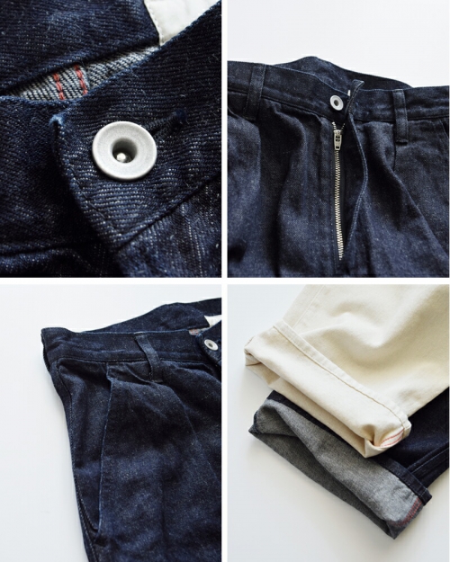 CLOLI クロリ コットン リネン デニム ワークパンツ “DENIM WORK