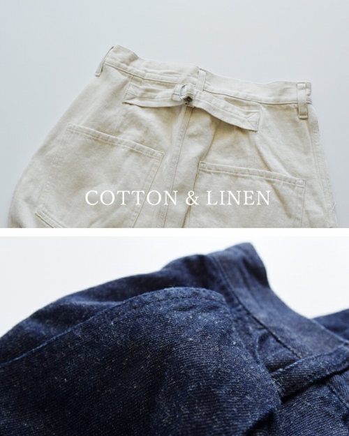 CLOLI クロリ コットン リネン デニム ワークパンツ “DENIM WORK