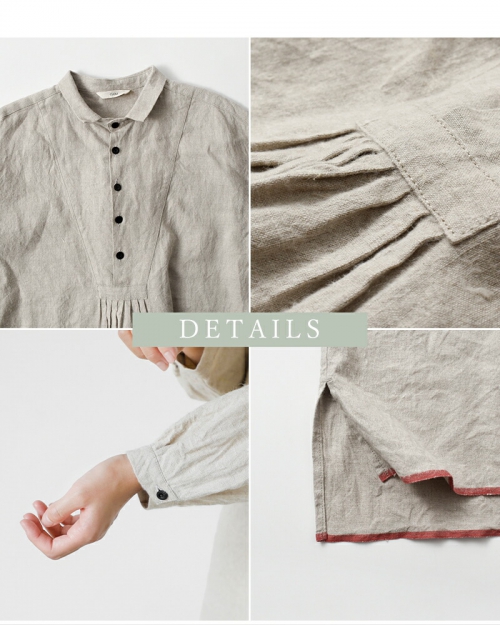 CLOLI クロリ リネン グランパ シャツ “LINEN GRANDPA SHIRT” cl-s0011
