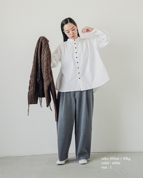 CLOLI クロリ コットン ギャザーシャツ “COTTON GATHER SHIRT” cl