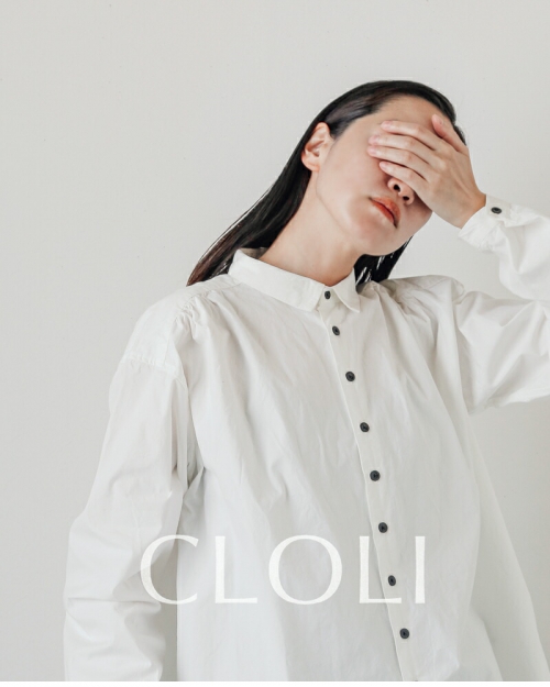 CLOLI クロリ コットン ギャザーシャツ “COTTON GATHER SHIRT