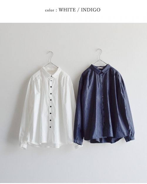 AUBERGE コットンギャザーシャツ CLOLI クロリ コットン ギャザーシャツ “COTTON GATHER SHIRT
