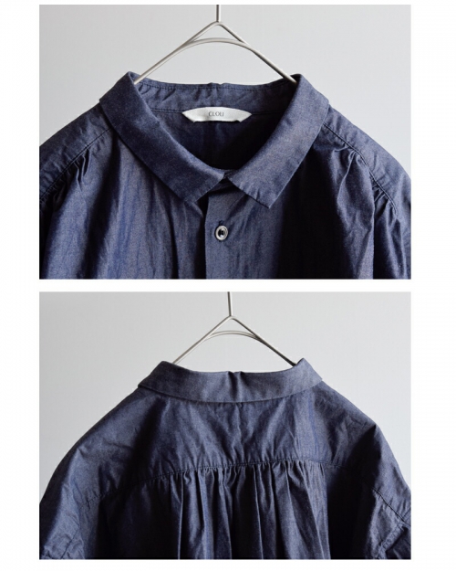 CLOLI クロリ コットン ギャザーシャツ “COTTON GATHER SHIRT