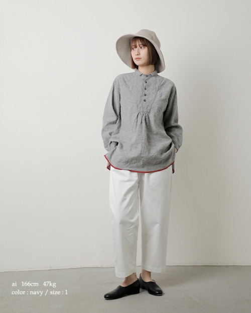 CLOLI クロリ リネン グランパ シャツ “LINEN GRANDPA SHIRT” cl-sh012
