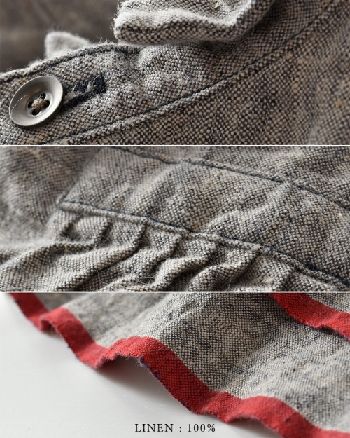 CLOLI クロリ リネン グランパ シャツ “LINEN GRANDPA SHIRT” cl-sh012