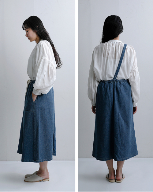 CLOLI クロリ デニム サスペンダー スカート DENIM SUSPENDERS SKIRT