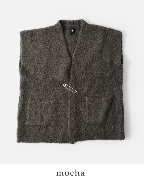 maison de soil(メゾン ド ソイル)3GG ブークレ Vネック ピン