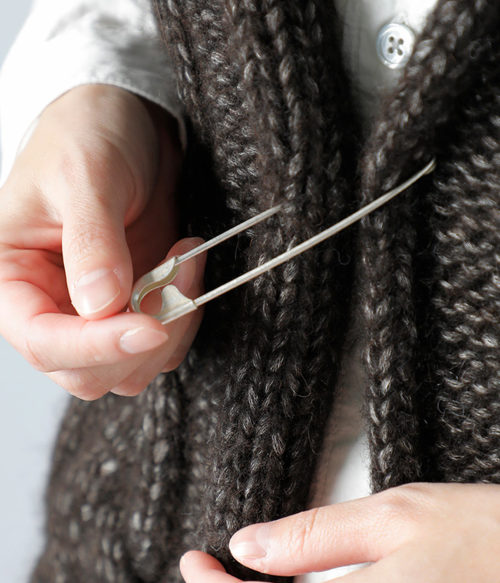 maison de soil メゾン ド ソイル 3GG アラン ピン付き ニット ベスト