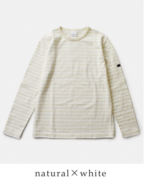 G.F.G.S. ジーエフジーエス オーガニック コットン ボーダー クルーネック ロングスリーブ プルオーバー “Crew-neck” crew- neck-same1-ms | iroma..aranciato