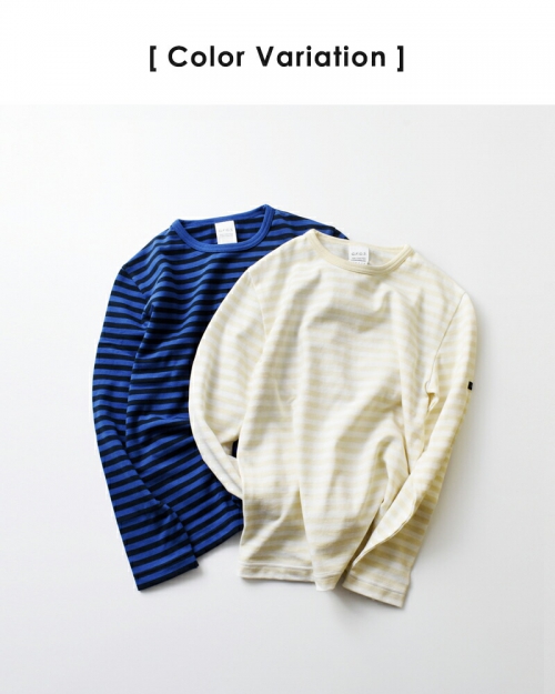 G.F.G.S. ジーエフジーエス オーガニック コットン ボーダー クルーネック ロングスリーブ プルオーバー “Crew-neck” crew- neck-same1-ms | iroma..aranciato