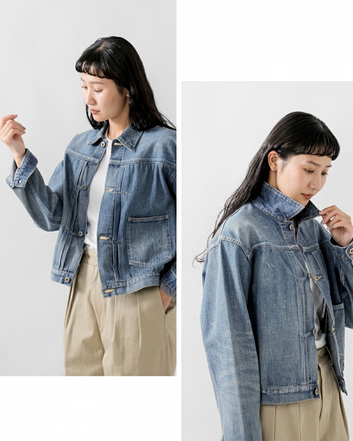 chimala チマラ セルビッチ ネップ デニム ショート ジャケット cs39