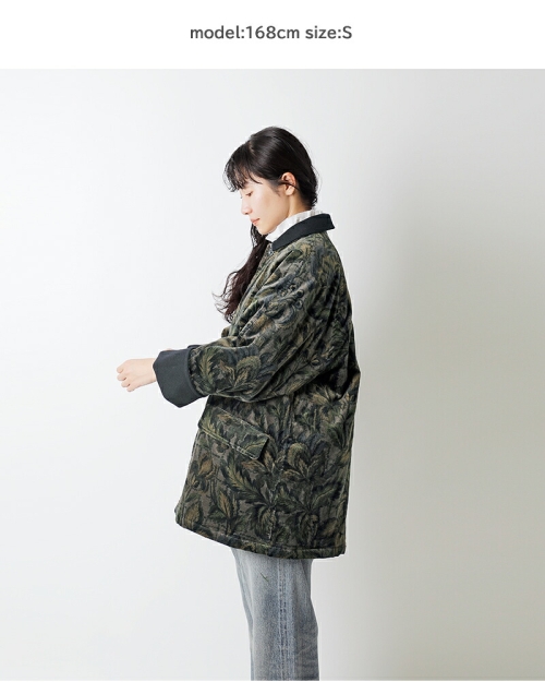 chimala チマラ フローラル リブレス コード バーン コート cs40-jt02