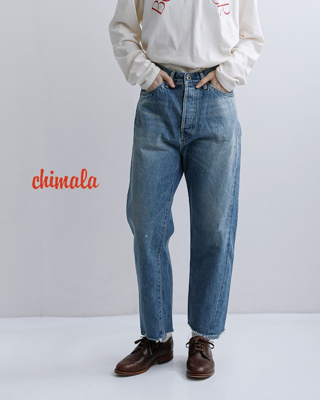 chimala チマラ セルビッチデニム ワイドテーパードパンツ cs41-wp01a
