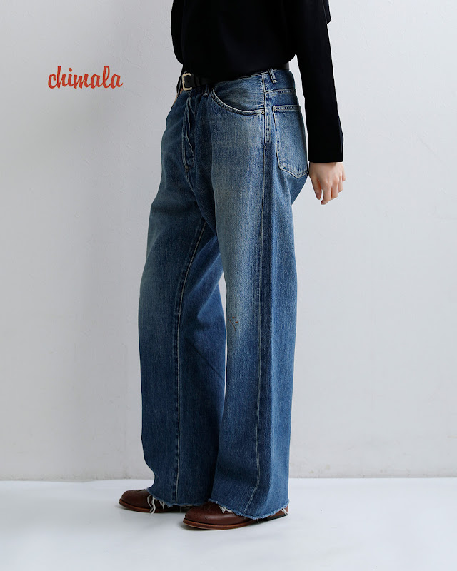 chimala チマラ 12oz セルビッチ デニム バギーパンツ regular cs42