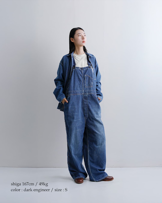 chimala チマラ 8.5oz ワイドデニム オーバーオール cs42-wp09a 2026aw