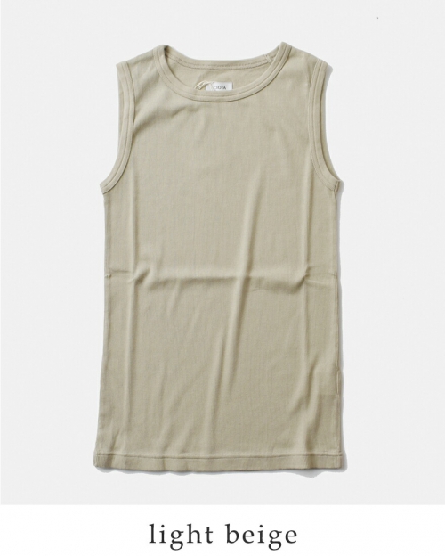 CIOTA シオタ スビンコットン リブ スリーブレス タンクトップ “Ribbed Sleeveless Top” csl-27-ms |  iroma..aranciato