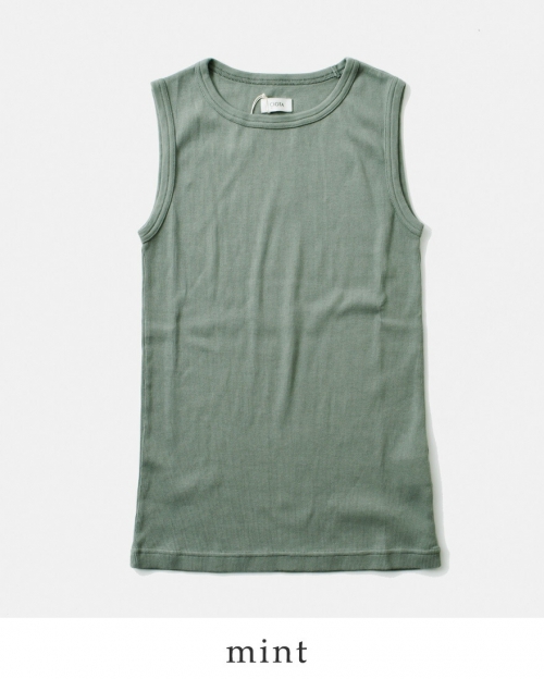 CIOTA シオタ スビンコットン リブ スリーブレス タンクトップ “Ribbed Sleeveless Top” csl-27-ms |  iroma..aranciato