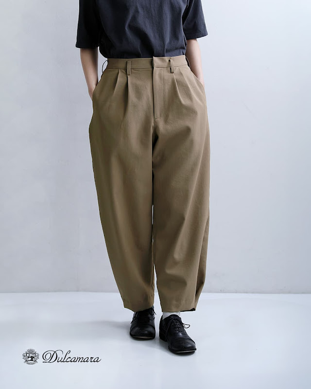 Dulcamara ドゥルカマラ ドライポリ ヘムタック パンツ d126-p432 新作