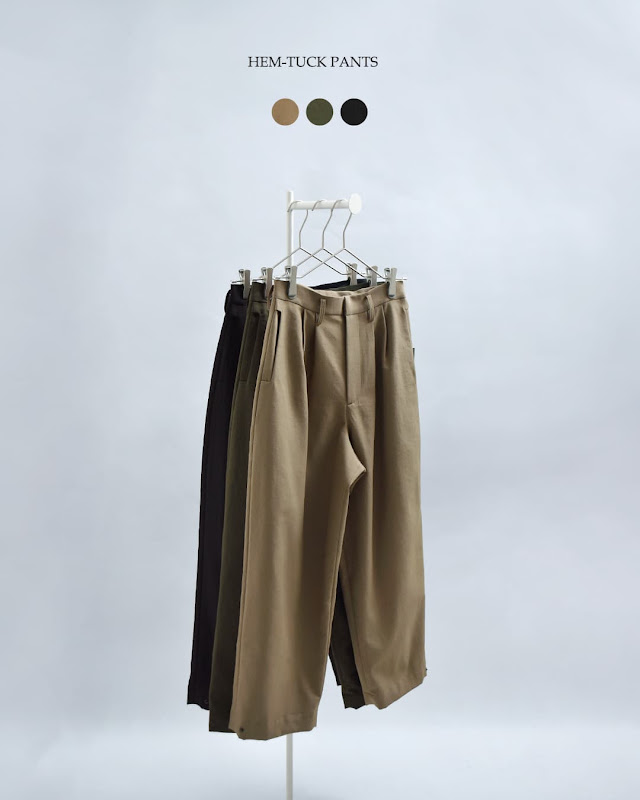 Dulcamara ドゥルカマラ ドライポリ ヘムタック パンツ d126-p432 新作