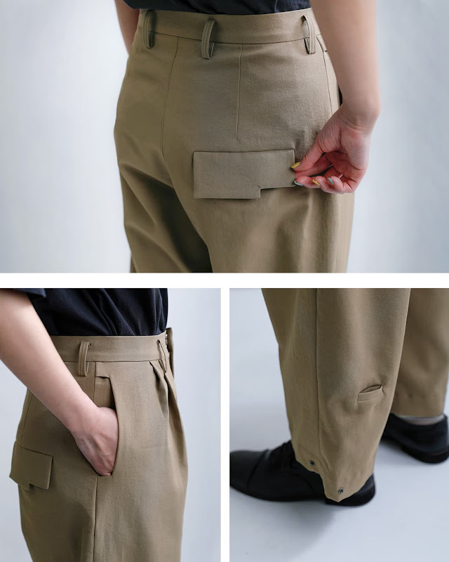 Dulcamara ドゥルカマラ ドライポリ ヘムタック パンツ d126-p432 新作