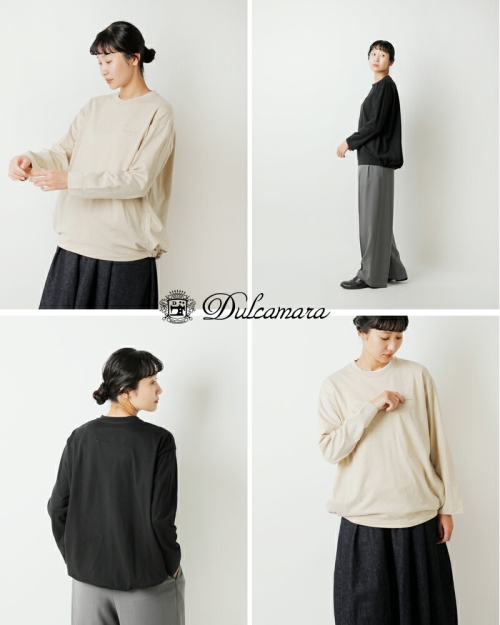 Dulcamara ドゥルカマラ コットン バルーン ロングスリーブ Tシャツ