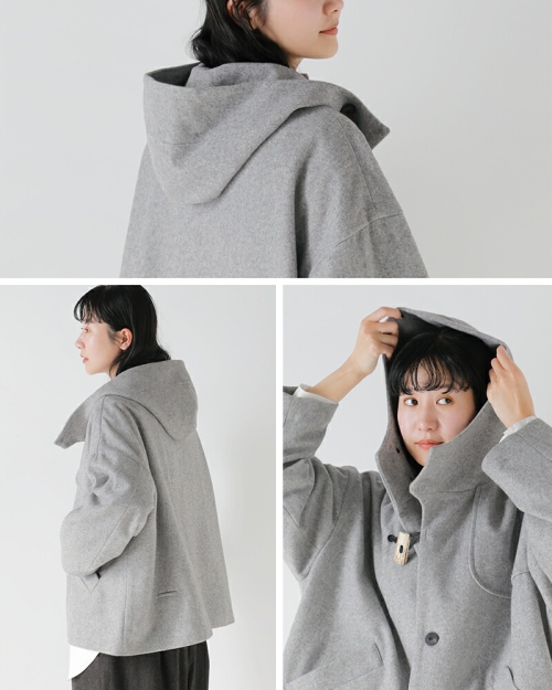 Dulcamara ドゥルカマラ ウール メルトン ダッフル ショート コート