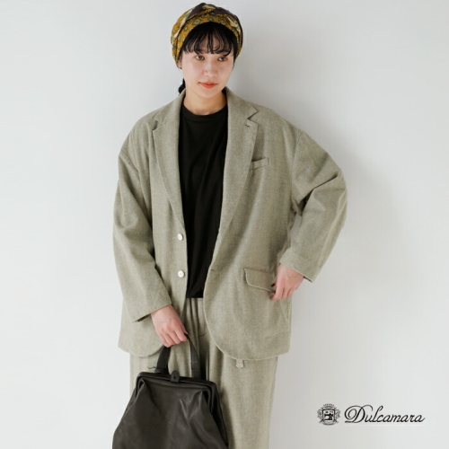 Dulcamara ドゥルカマラ 縮絨ウール 2way カラー ジャケット d225-j332