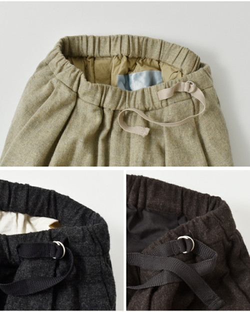 Dulcamara ドゥルカマラ  縮絨ウール タック ワイド パンツ d225-p303 レディース 2025aw新作 クーポン対象 30%OFF】 Dulcamara ドゥルカマラ 縮絨ウール タックワイド パンツ