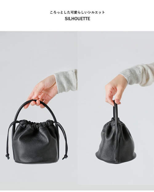 〈ほぼ未使用〉トゥモローランドAeta アエタHANDLE POUCH MINI Aeta アエタ DA109 HANDLE POUCH MINI ディアレザー ハンドル