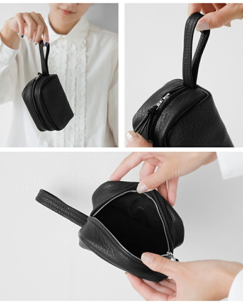 Aeta アエタ DA116 ディアレザー スクエア ポーチ “DEER” da116-nk