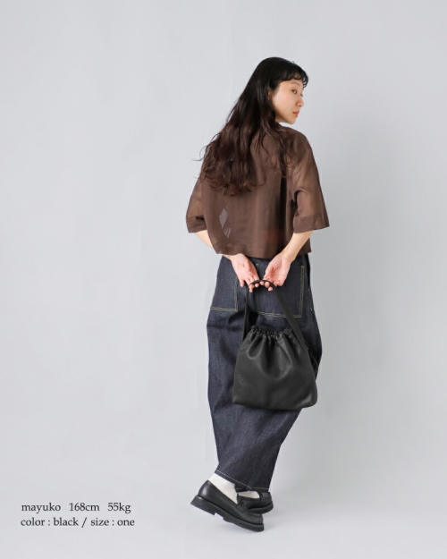 Aeta アエタ DA117 DRAW STRING ONE SHOULDER S ディアレザー