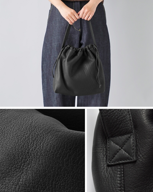 Aeta アエタ DA117 DRAW STRING ONE SHOULDER S ディアレザー
