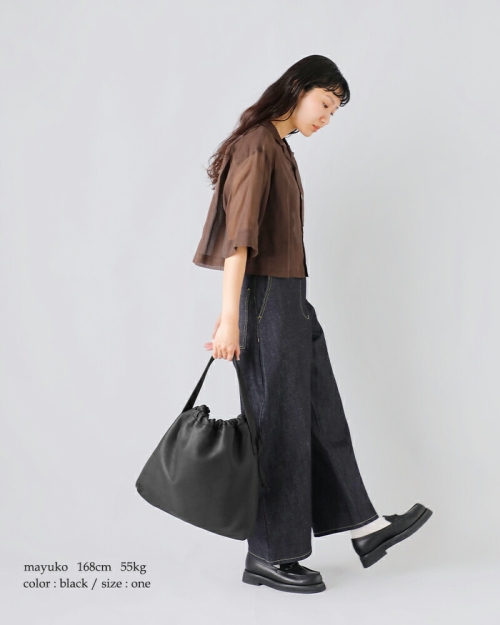 Aeta アエタ DA118 DRAW STRING ONE SHOULDER M ディアレザー