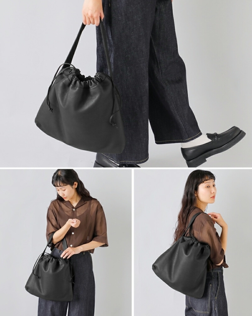Aeta アエタ DA118 DRAW STRING ONE SHOULDER M ディアレザー