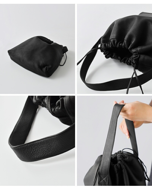 Aeta アエタ DA118 DRAW STRING ONE SHOULDER M ディアレザー