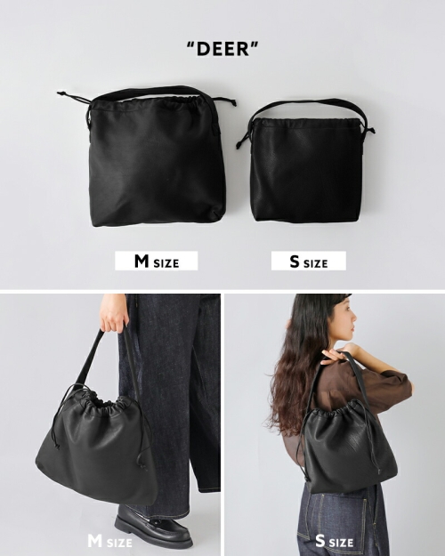 Aeta アエタ DA118 DRAW STRING ONE SHOULDER M ディアレザー