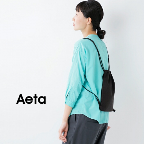 Aeta アエタ ダブルフェイス ディア レザー ナップサック Sサイズ ...