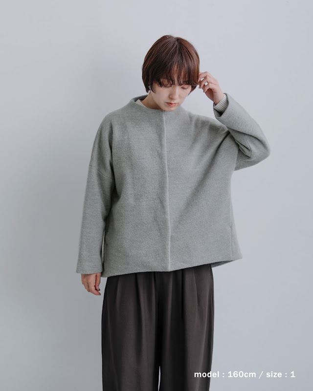 evam eva エヴァムエヴァ プレス ウール ショート コート e263k091