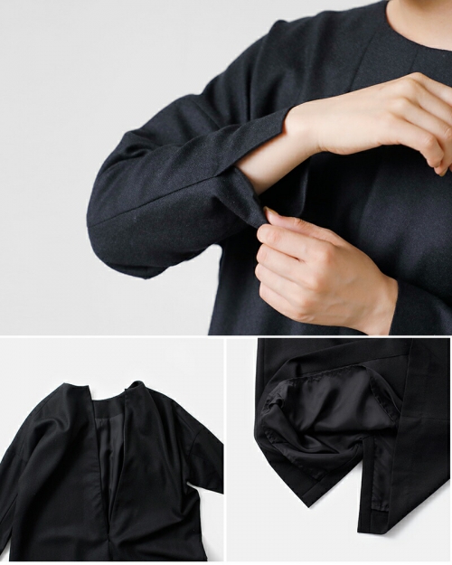 evam eva ブラックラグランワンピース evam eva ブラックラグランワンピース