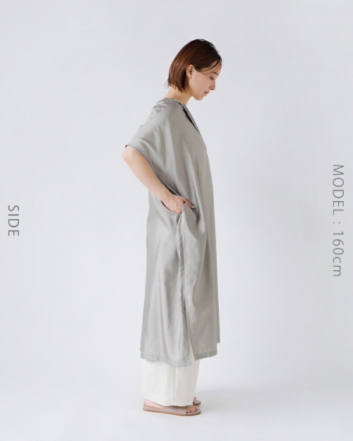 evam eva エヴァムエヴァ シルク ポンチョ e251t105-mn | iroma..aranciato