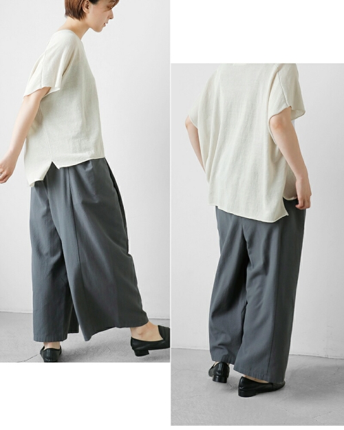 evam eva エヴァムエヴァ コットン キュロット パンツ e251t209