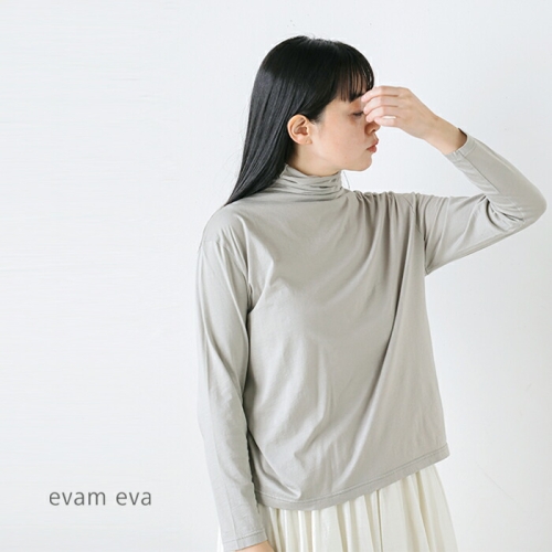 evam eva エヴァムエヴァ タートルネック カットソー プルオーバー