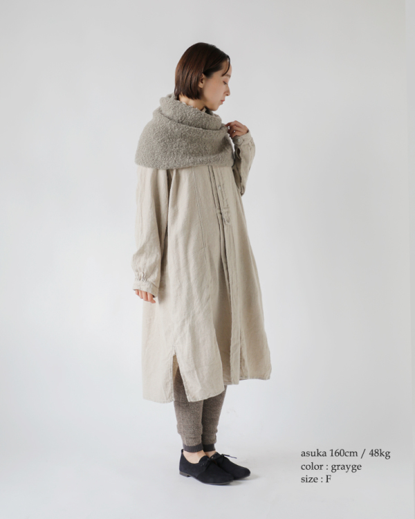 evam eva エヴァムエヴァ アルパカ ウール スヌード e253g182 2025aw