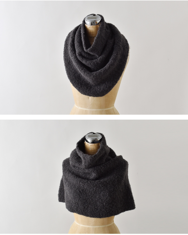 evam eva エヴァムエヴァ アルパカ ウール スヌード e253g182 2025aw