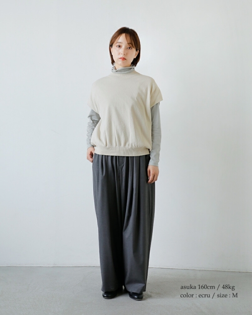 evam eva エヴァムエヴァ コットン ベスト e253k022-mt ☆4 | iroma