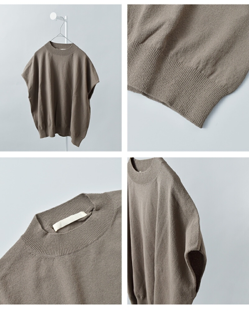 evam eva エヴァムエヴァ コットン ベスト e253k022-mt | iroma..aranciato