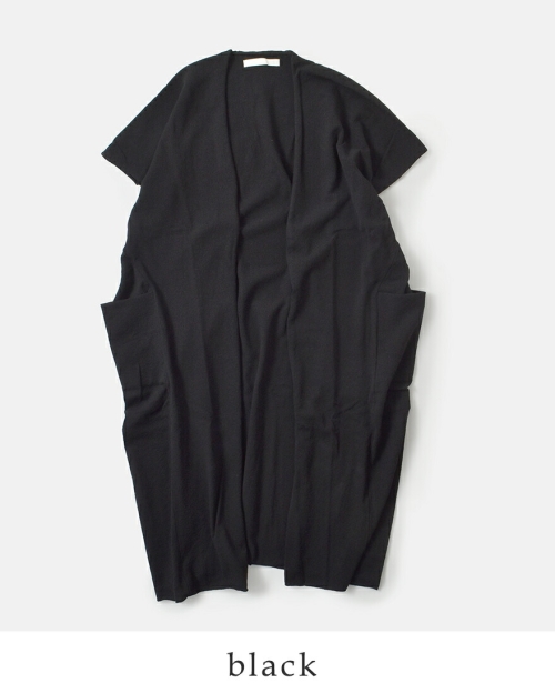 evam eva エヴァムエヴァ コットン ロング ベスト e253k024-mt