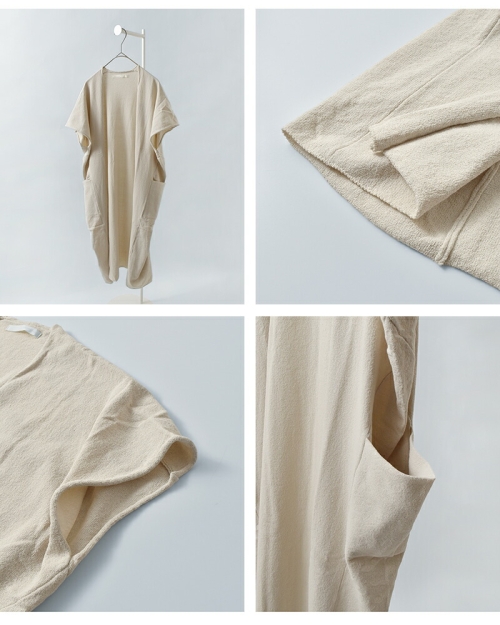 evam eva エヴァムエヴァ コットン ロング ベスト e253k024-mt | iroma