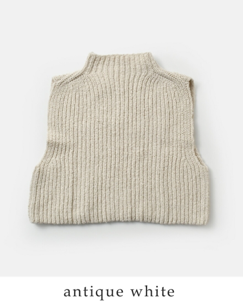 evam eva エヴァムエヴァ ウール アルパカ アゼ ベスト e253k053-kr